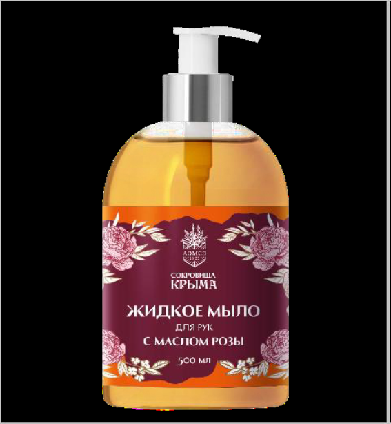 Мыло жидкое для рук с маслом Розы с тимохиноном 500 мл (маркировка)
