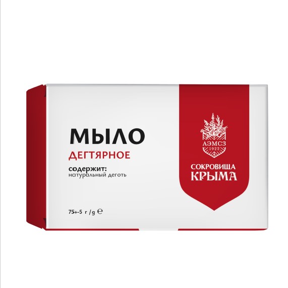 Мыло натуральное Дегтярное 75 г (маркировка)